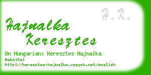 hajnalka keresztes business card